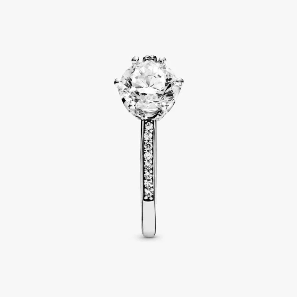 Pandora Clear Sparkling Crown Solitaire RingSterling silver 198289CZ-48